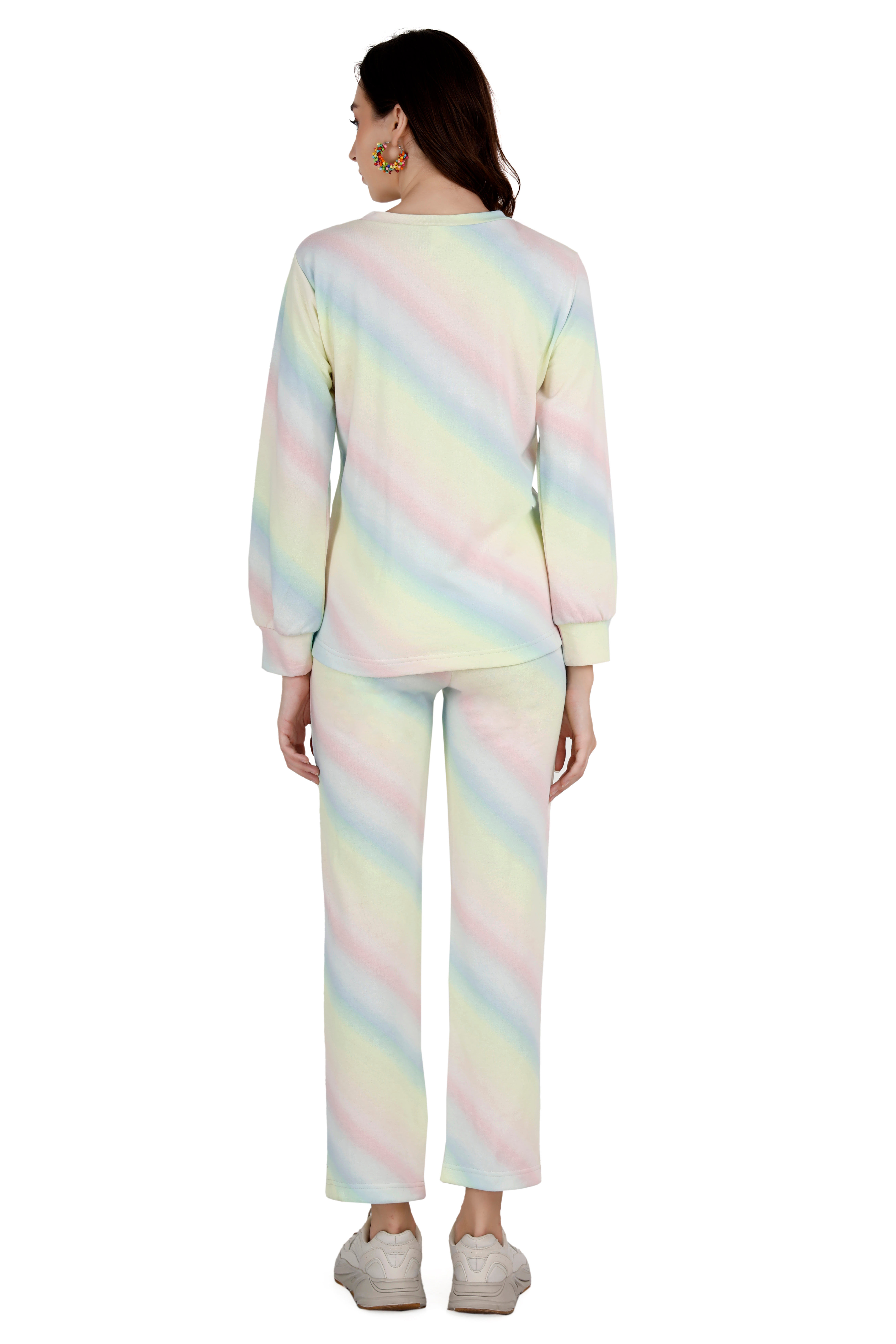 Women's Multi-Colored Rainbow Coord Set - View 1